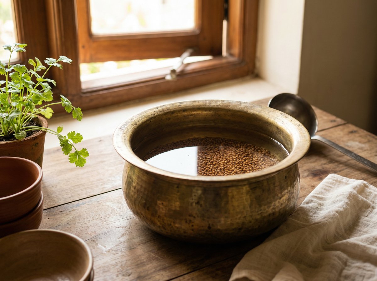 Millets soaking in water